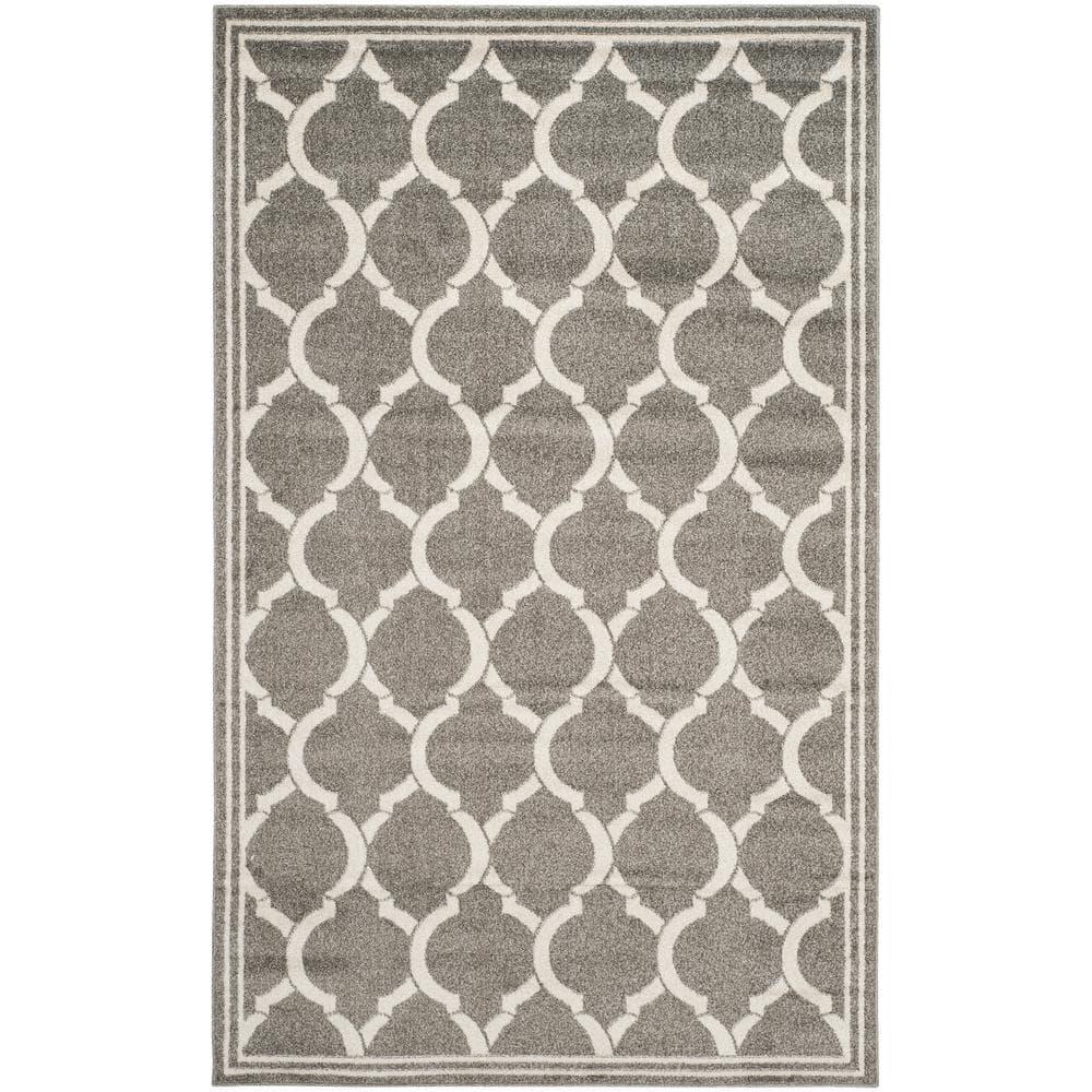 Amherst AMT415 Power Loomed Indoor Area Rug - Dark Grey/Beige - 8'x10' - Safavieh