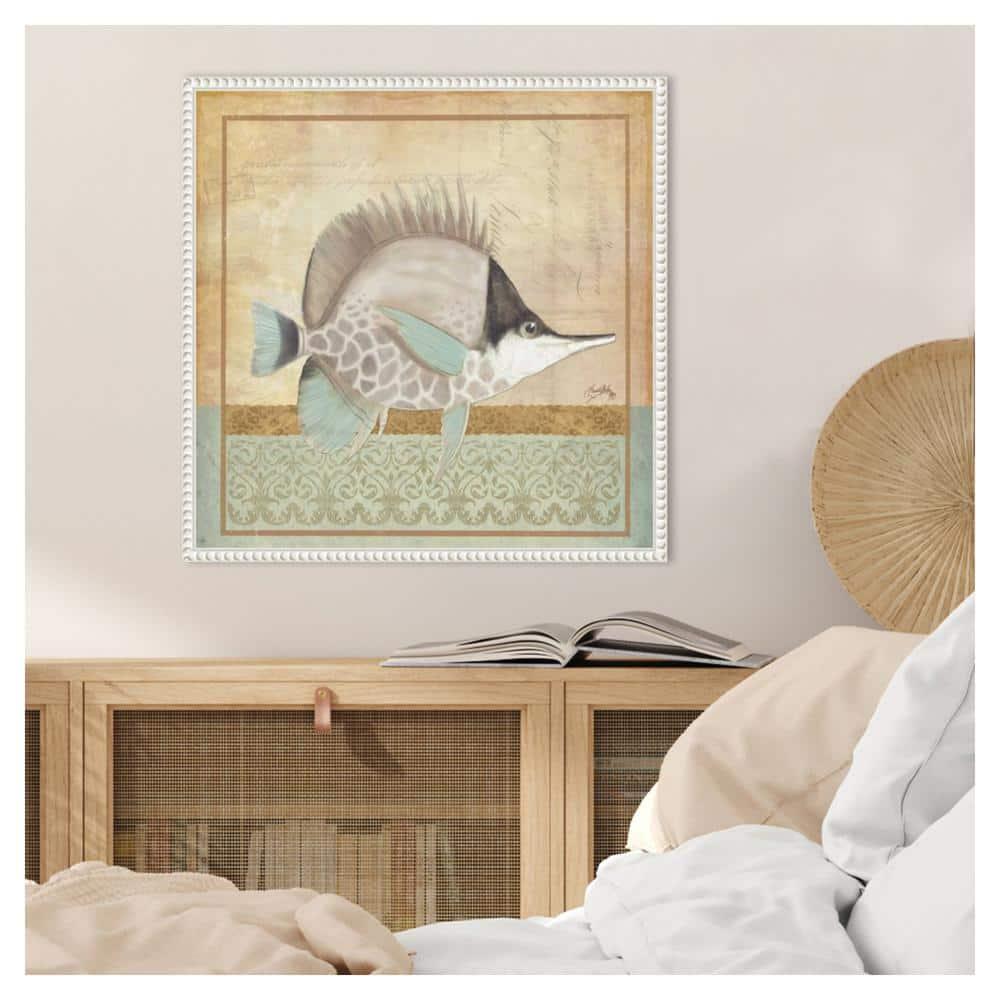 Amanti Art Vintage Fish IV by Elizabeth Medley Canvas Wall Art Print Framed 22 x 22-in.