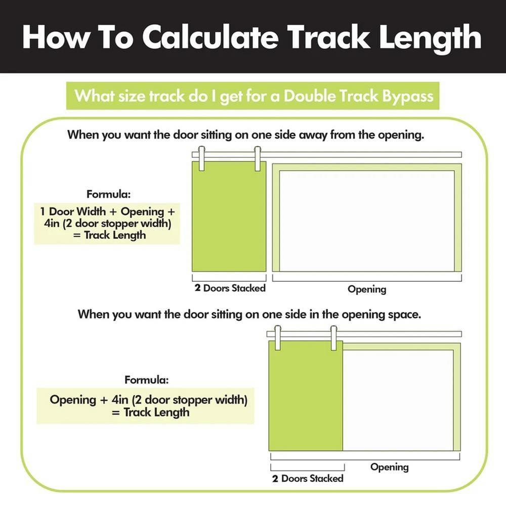 Homacer Black Rustic Arrow Design Double Track Bypass Two Door Hardware Kit( Door Not Included)
