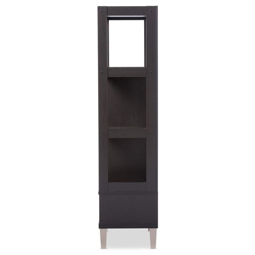 Baxton Studio Kalien Bookcase in Espresso