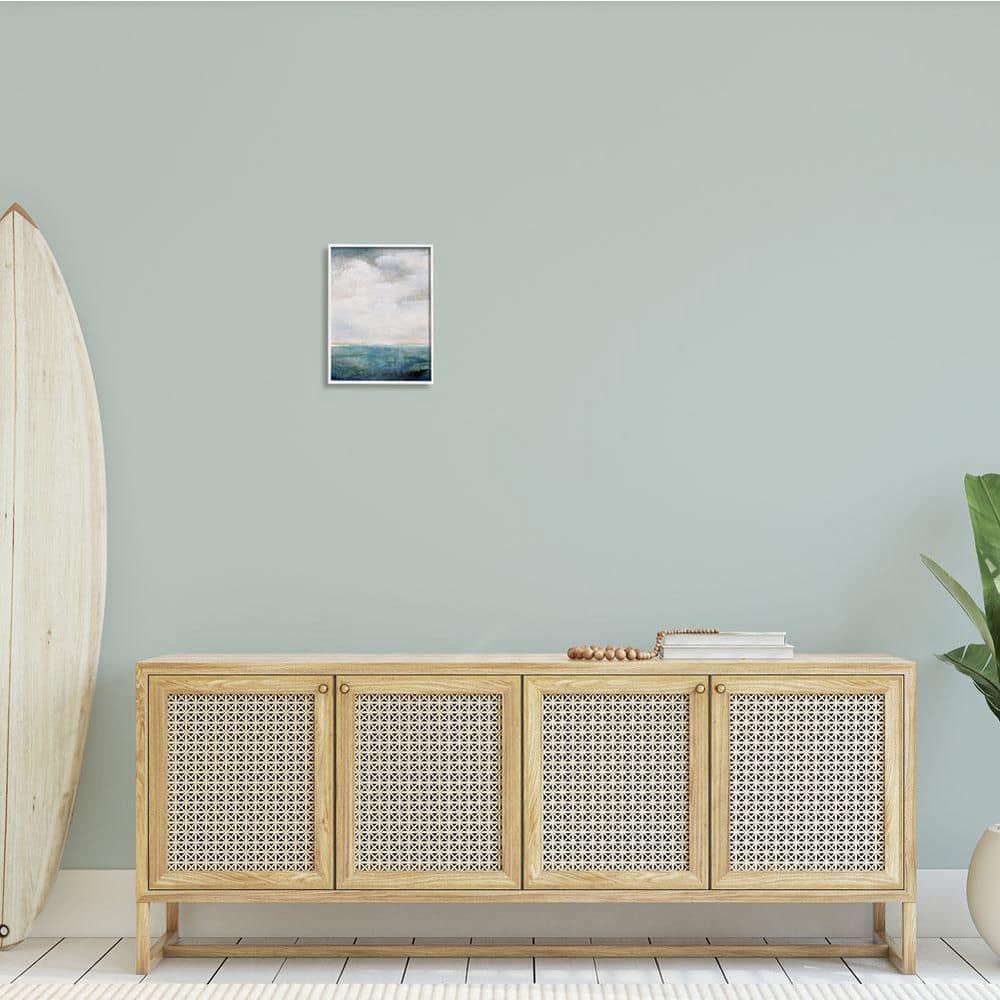 Stupell Industries Abstract Ocean Horizon Line Nautical Water Cloudy Sky, 11 x 14,Design by Karen Hale