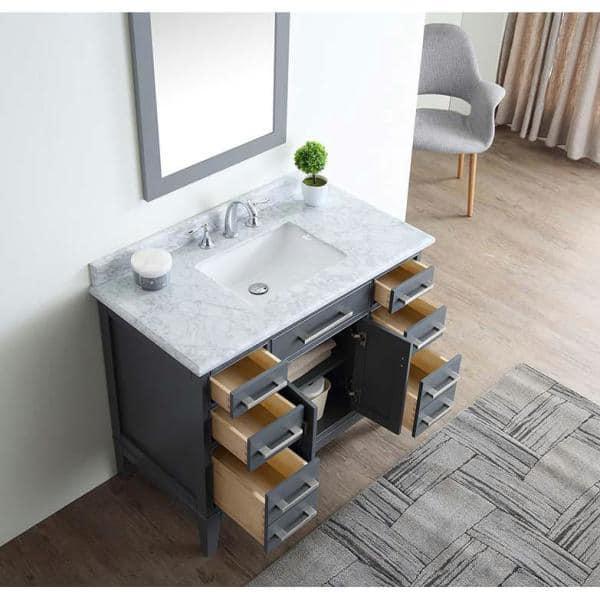 Ari Kitchen & Bath Danny 42" Solid Wood Bathroom Vanity in Maple Gray