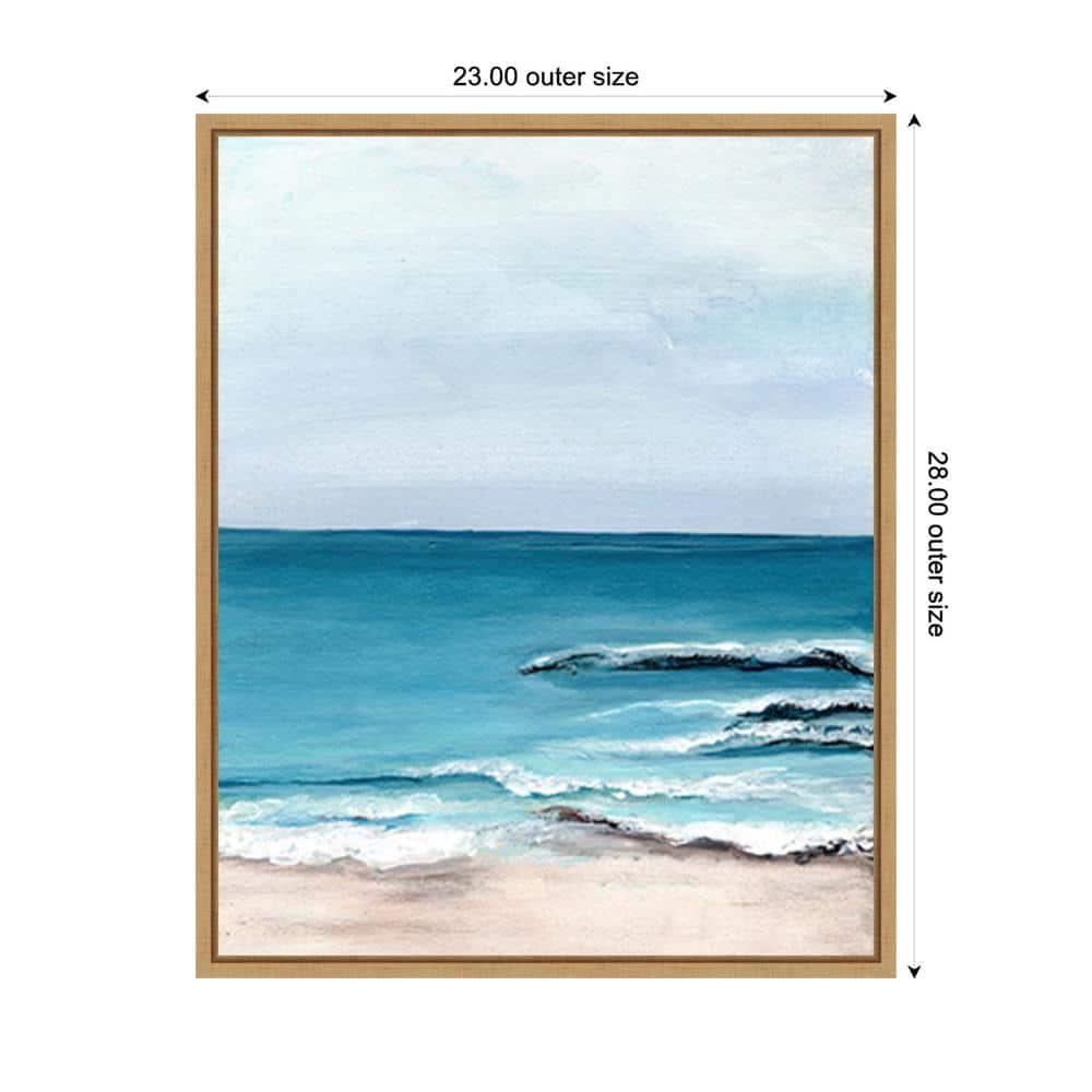 Amanti Art 23"x28" Oceanside View I by Marcy Chapman Framed Canvas Wall Art Print