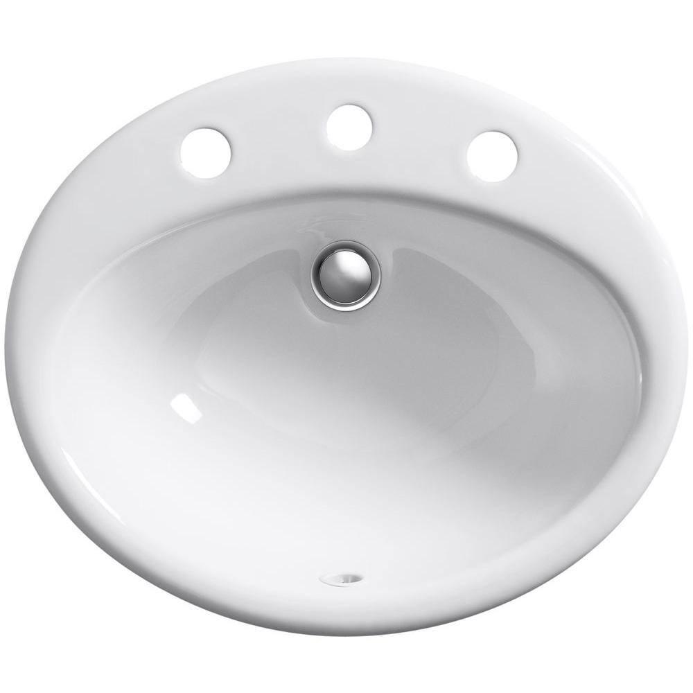 Farmington Self Rimming Bathroom Sink with Center