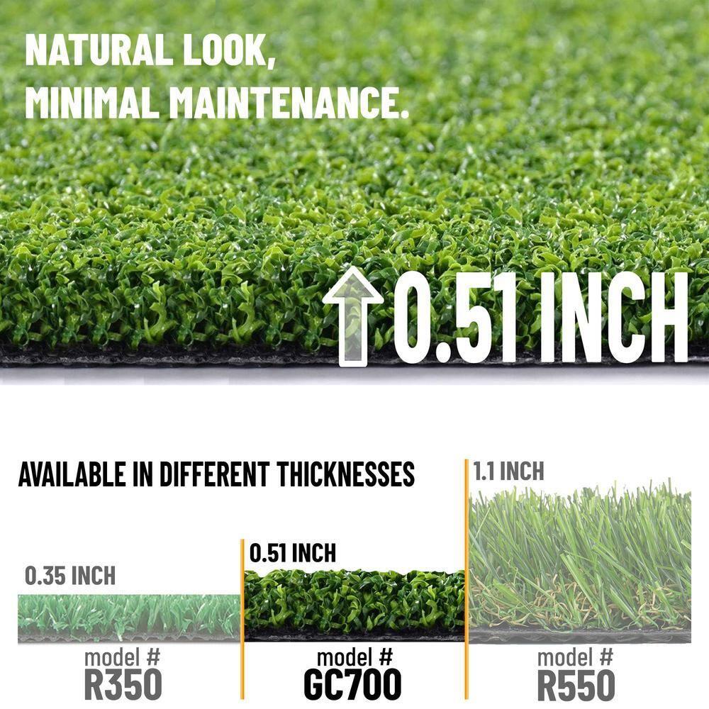 Ottomanson Ottomanson Outdoor Sports & Practice Turf – Waterproof Artificial Grass Mat for Backyard, Patio, and Recreational Use