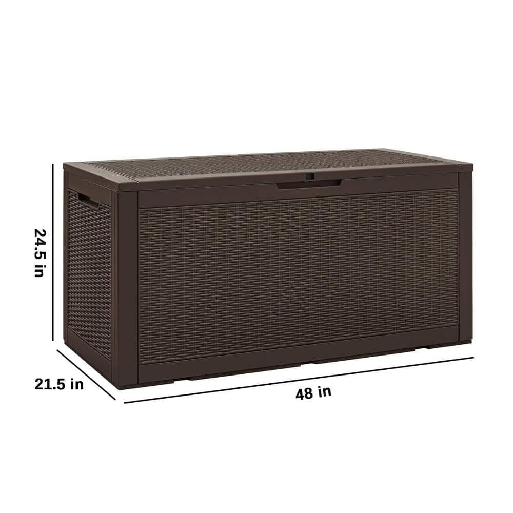 GUNJI GUNJI 100 Gallon Water Resistant Resin Lockable Deck Box