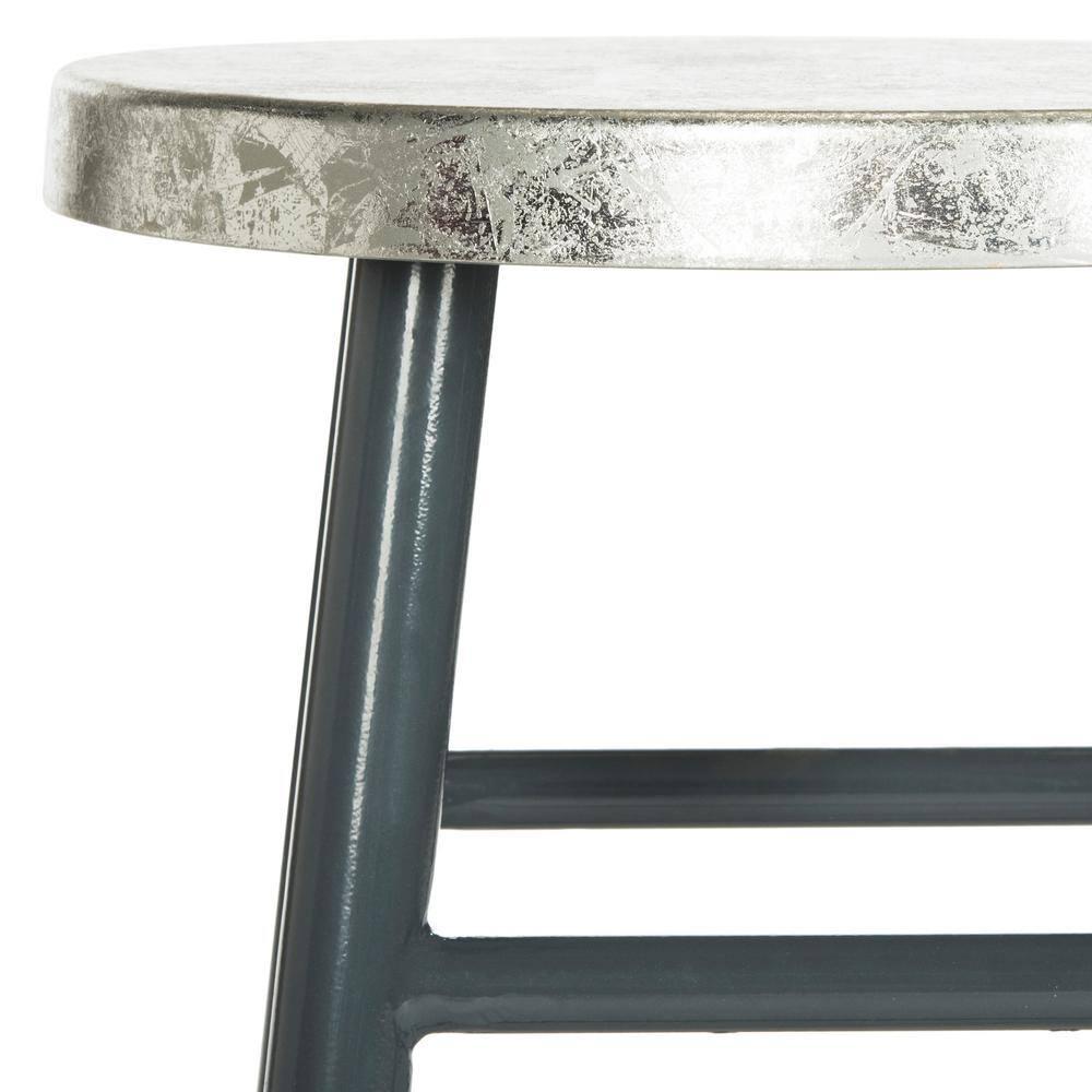 Kenzie Silver Dipped Counter Stool - FOX3211 - Grey/Silver - Safavieh Couture