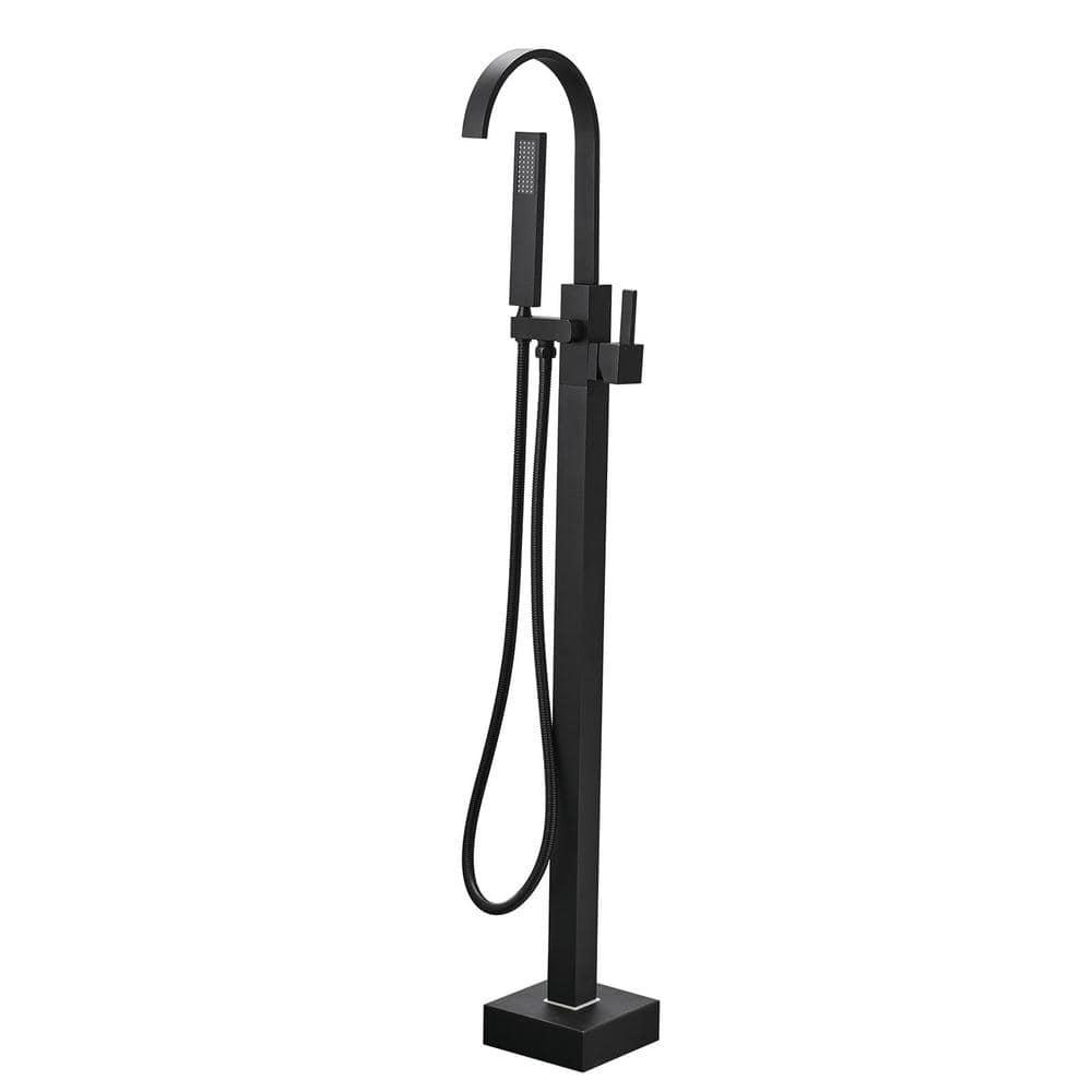 1 Handle Floor Clawfoot Tub Faucet with Diverter