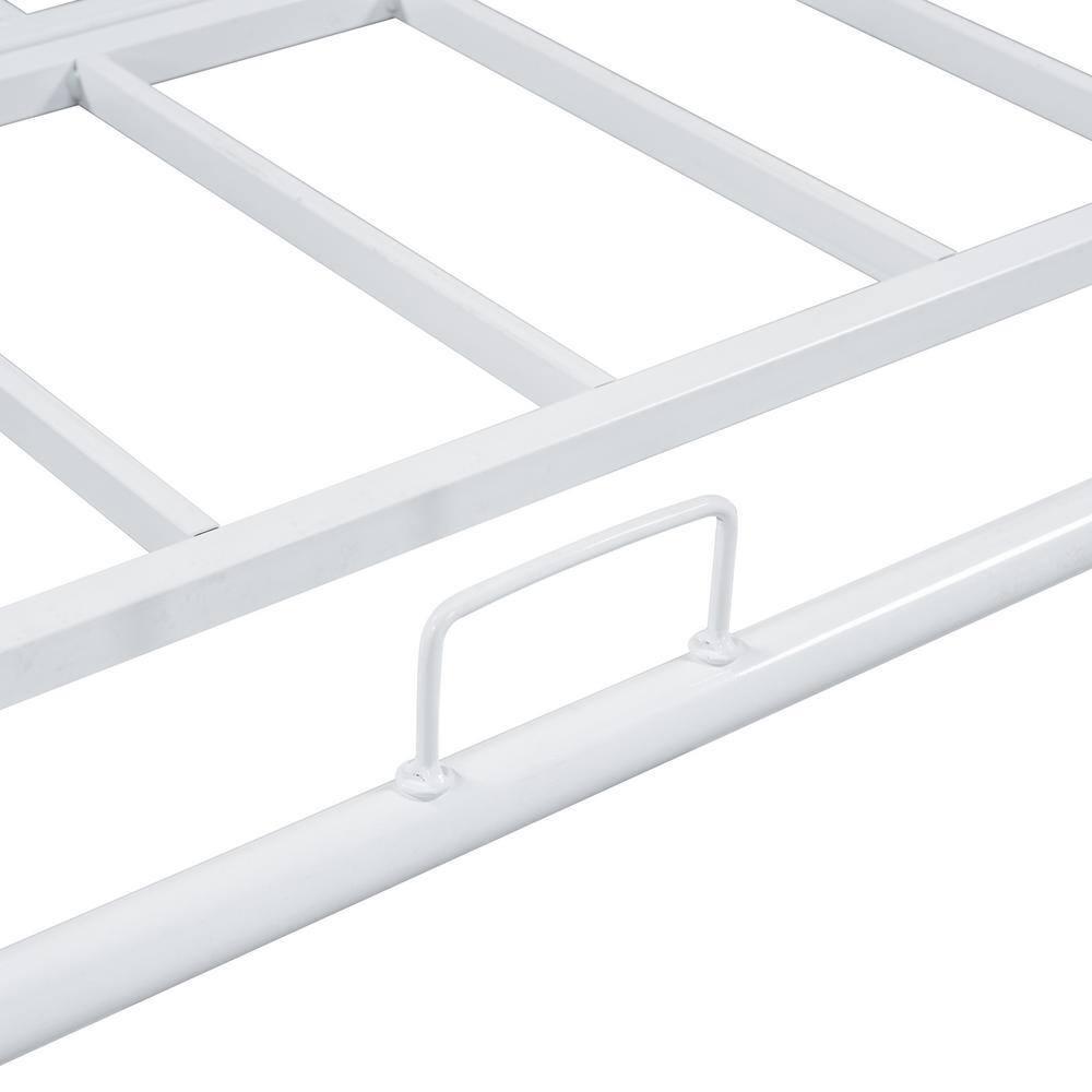 Furniture of America Choste Metal 2-Piece Twin Daybed with Trundle Set up to 200 lbs, White