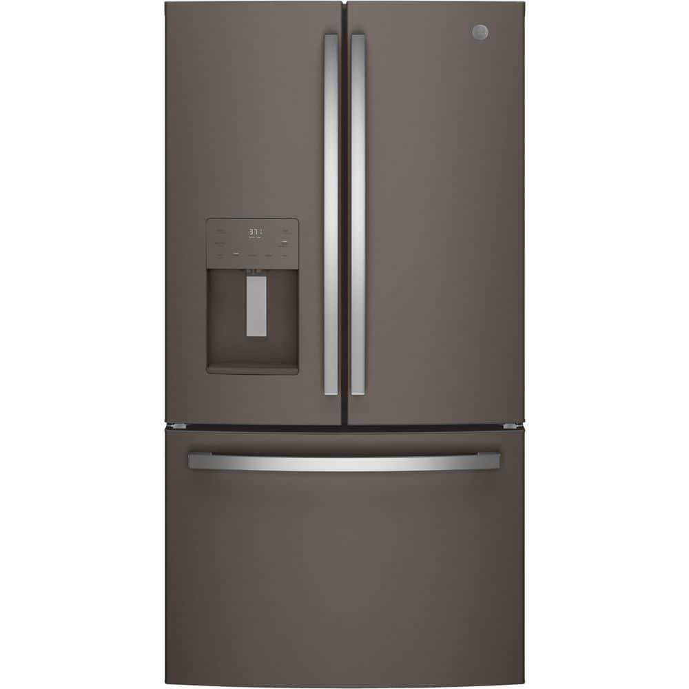 GE Appliances 25.5 Cubic Feet Energy Star Smudge-Resistant French Door Refrigerator with Water and Ice Dispenser
