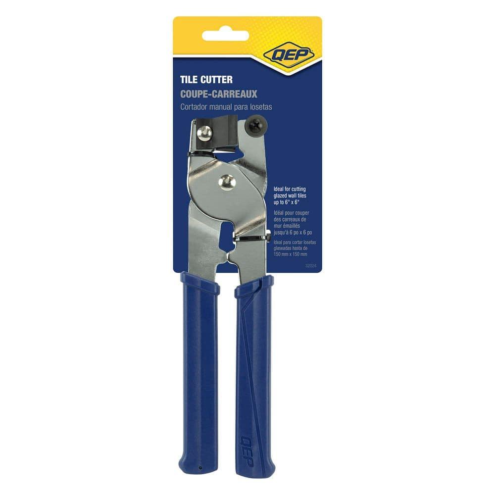 QEP Blue Steel Handheld Tile Cutter with Comfort Grip