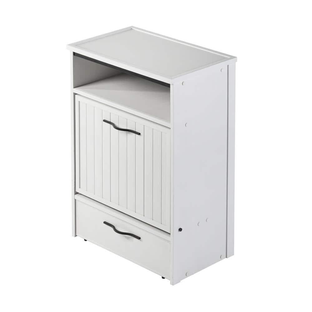 New Age Pet® ECOFLEX® Dog Food Pantry with Double Stainless Steel Bowls - Durable Composite, Includes 2x 32oz Bowls, Storage for 25 lbs of Dog Food, Easy Assembly, Moisture Resistant