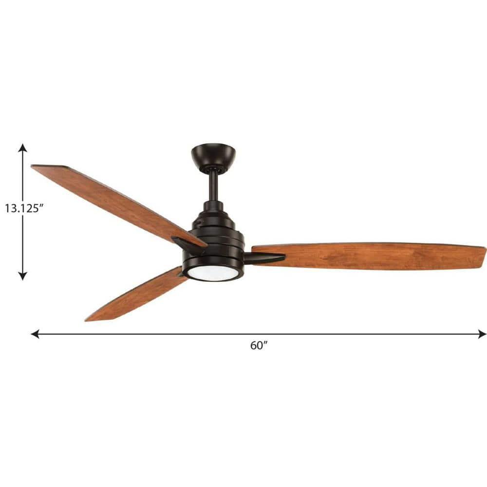 Gaze Collection 60" LED Three-Blade Ceiling Fan