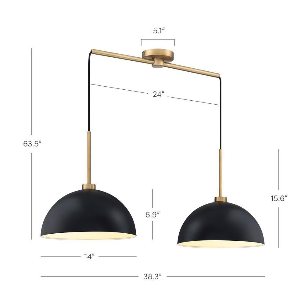 Corbo 2 - Light Kitchen Island Dome Pendant 2-Pack Kitchen Island Drum Pendant Light