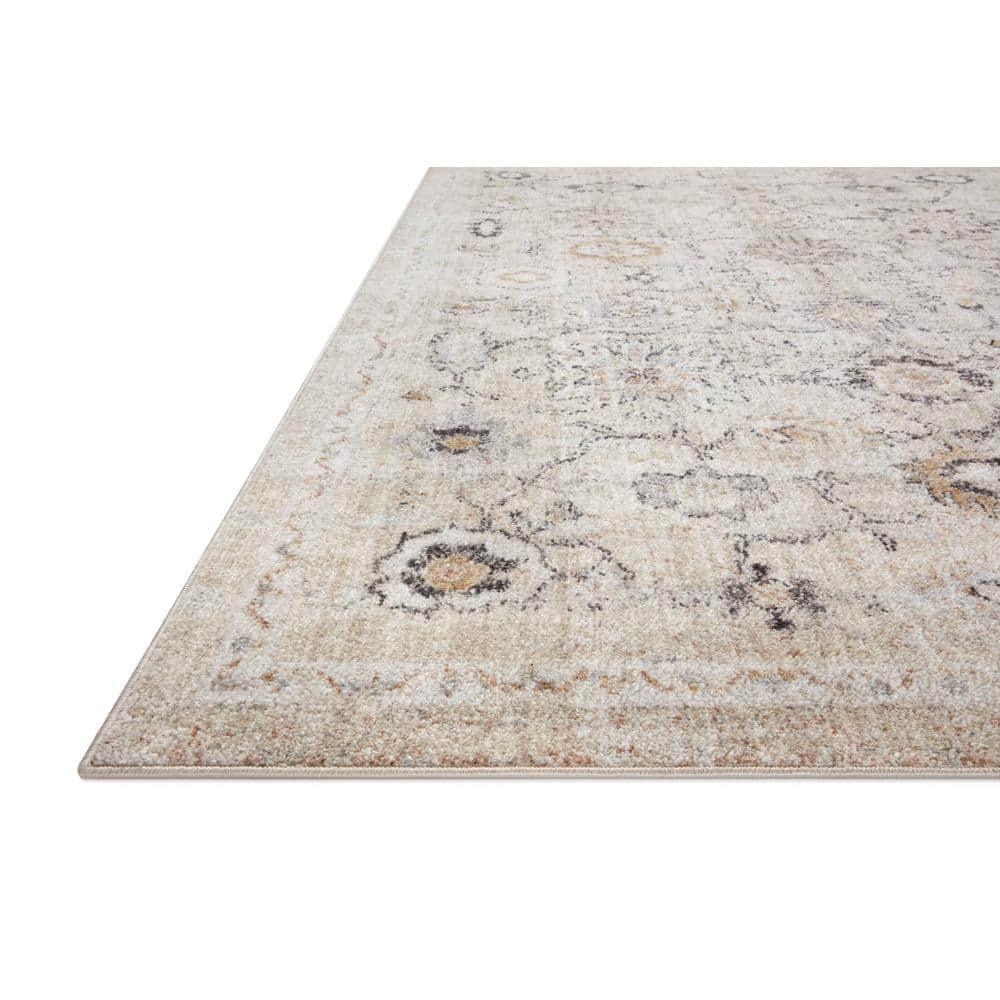 Loloi II Monroe Oriental Machine Woven Polyester Area Rug in Gray/Ivory