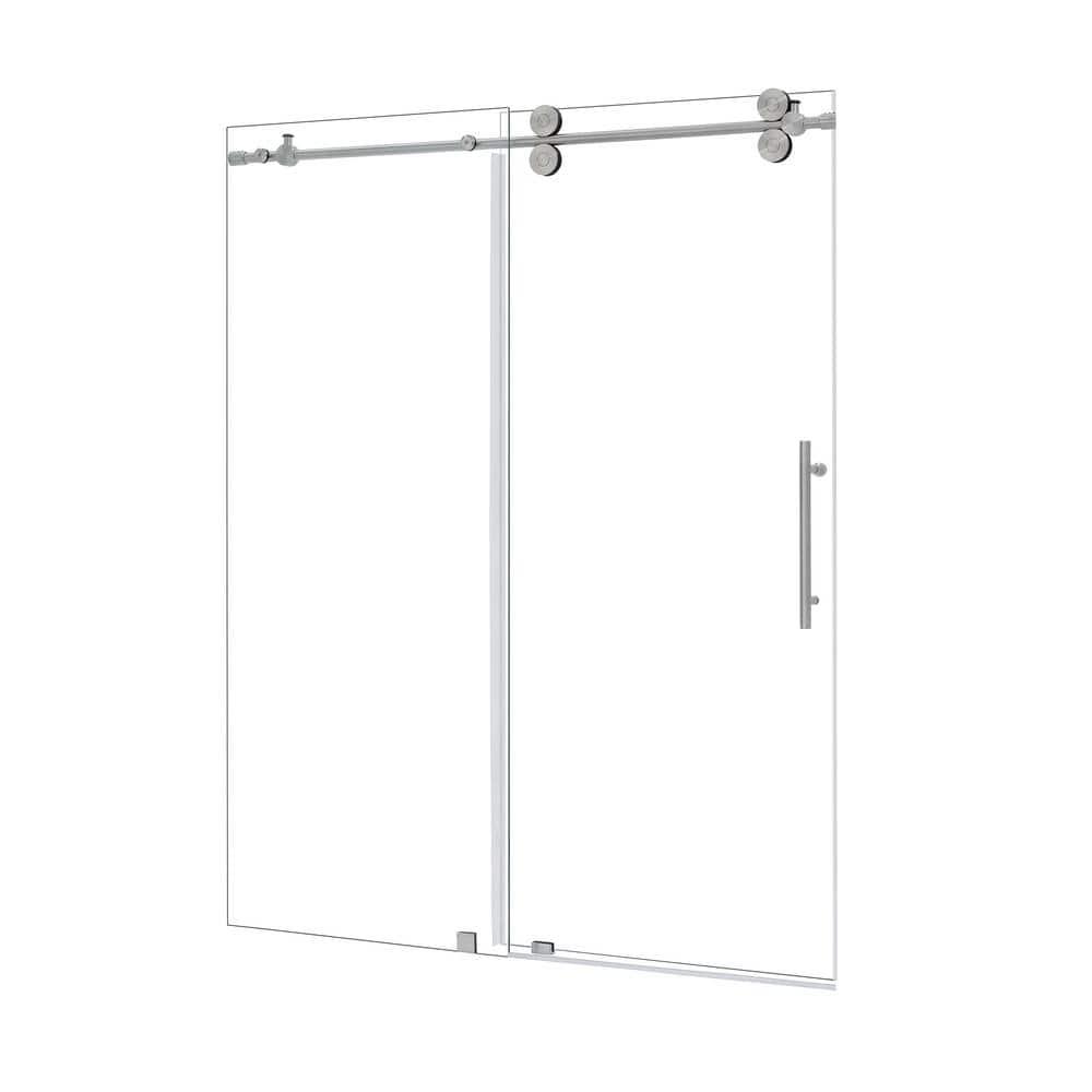 56" - 60" W x 78" H Single Sliding Frameless Shower Door