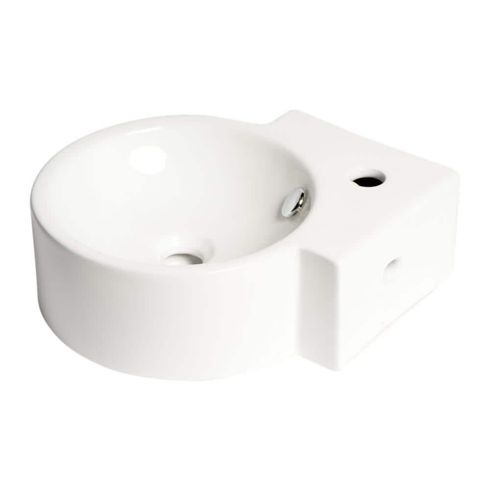 Alfi Brand ABC121 Alfi Brand 12'' White No Oval Bathroom Sink with Overflow