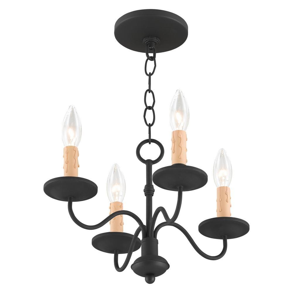 Livex Lighting Heritage Mini Chandelier in Black