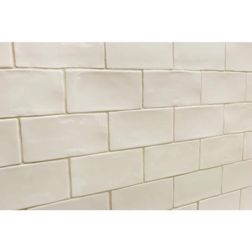 Barcelona 3x6 Blanco Polished Ceramic Subway Wall Tile (5.38 Sq. Ft. / Case)