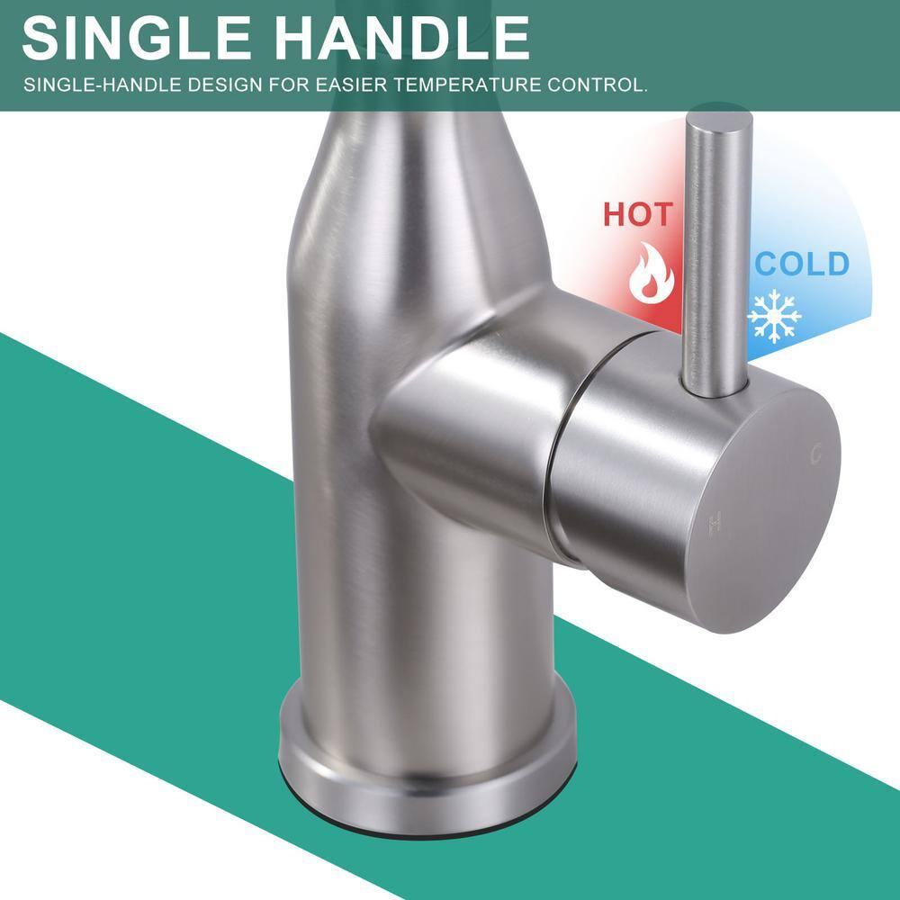Single Handle Deck Mounted Bar Faucet Inclued Supply Lines