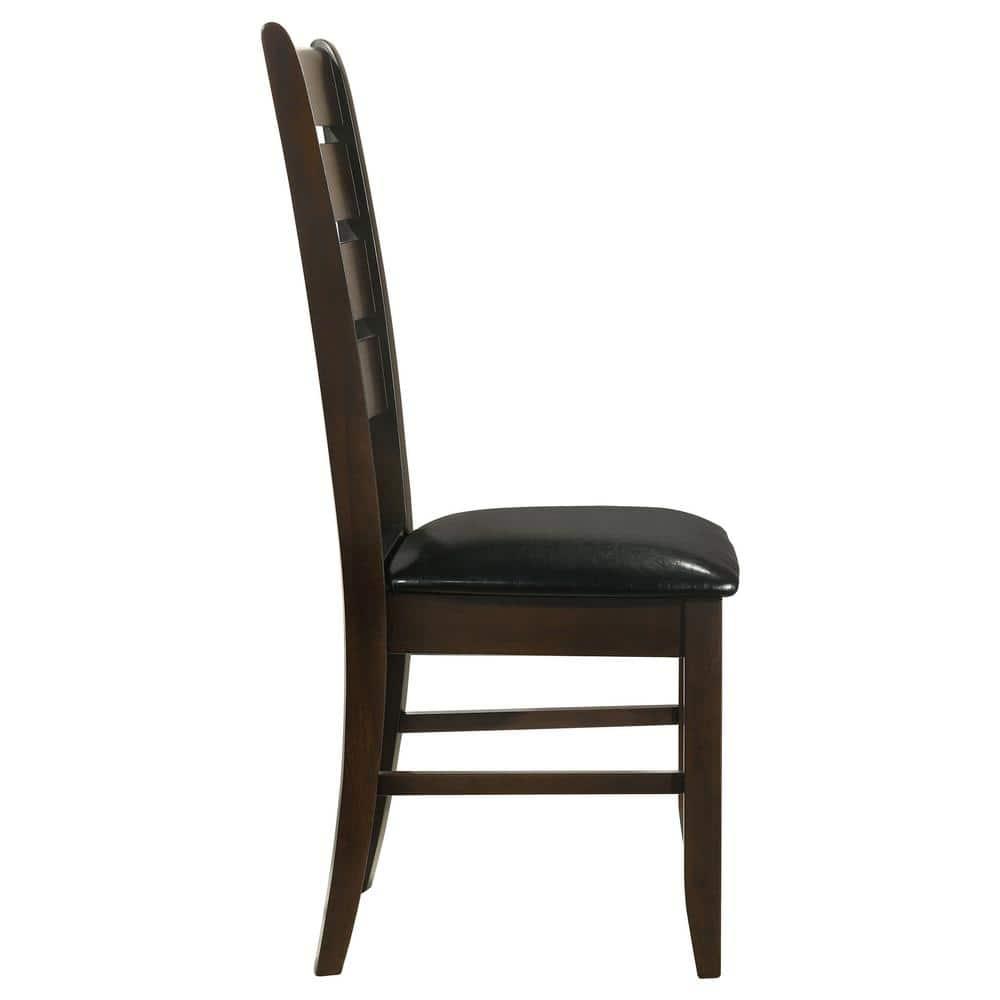 Ladder Back Side Chairs Cappuccino And Black (set Of 2) (Set of 2)