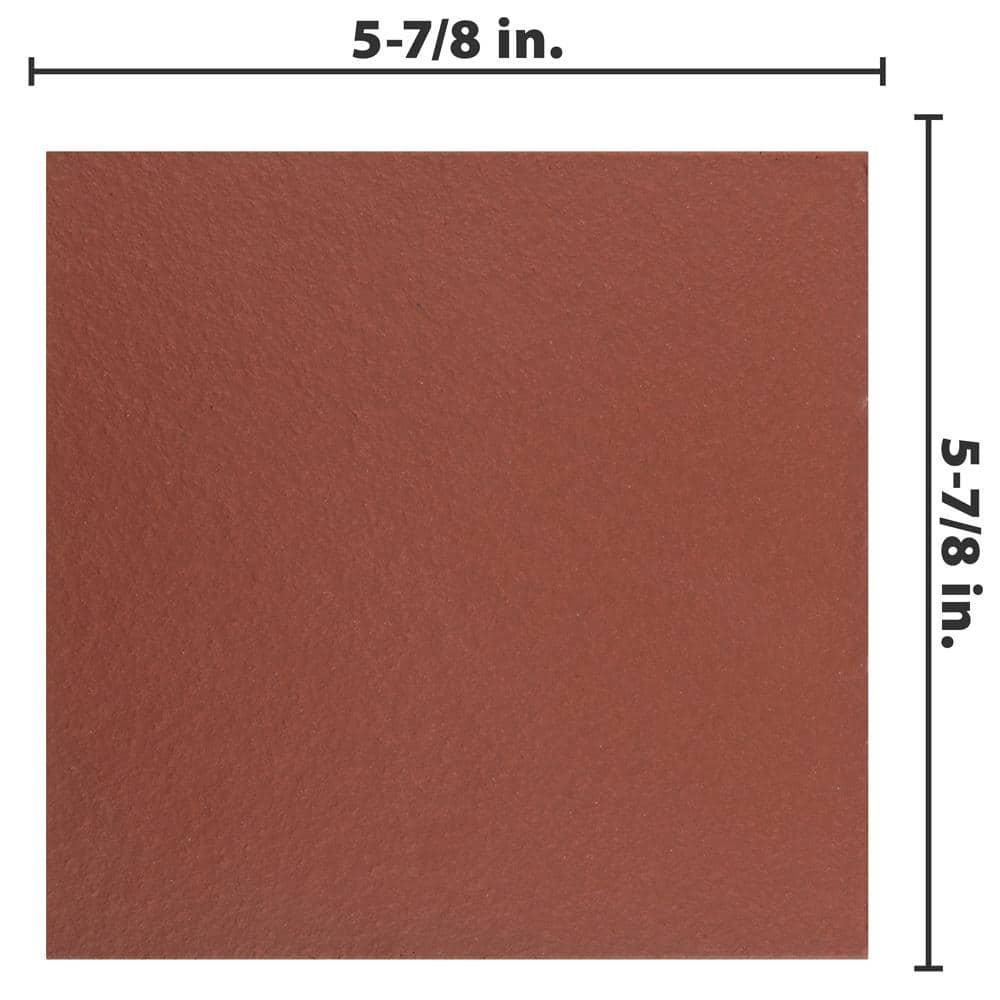 Quarry Red 5-7/8 in. x 5-7/8 in. Ceramic Floor and Wall Tile (5.98 sq. ft./Case)