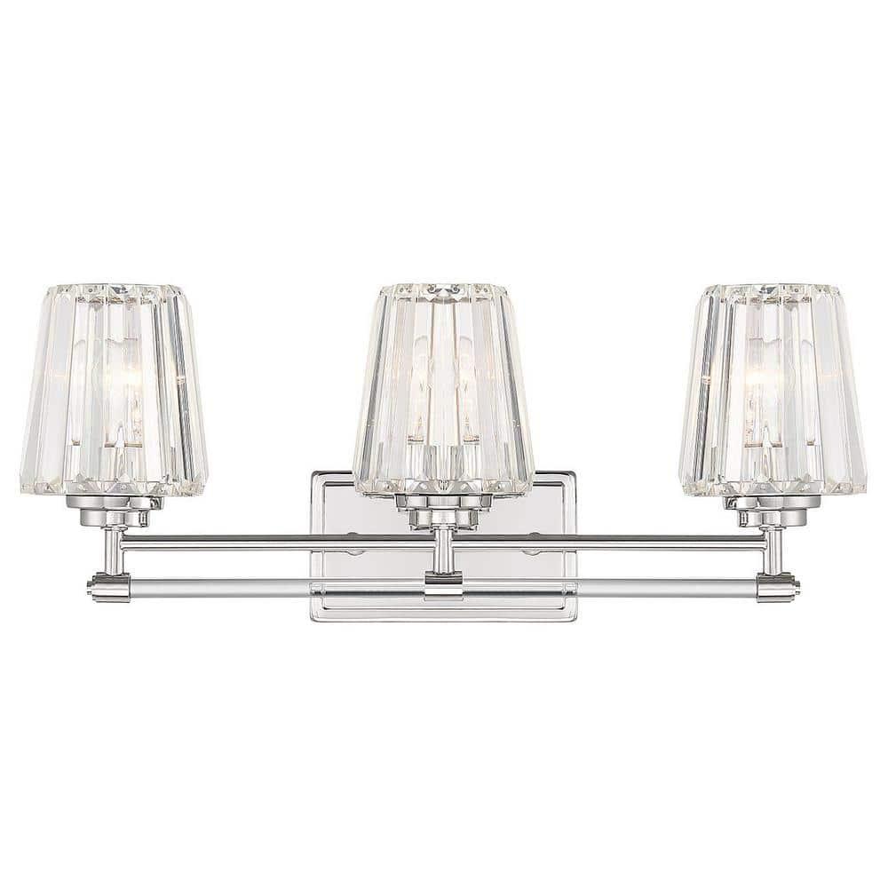 Savoy House Garnet 3 - Light Vanity in  Polished Nickel