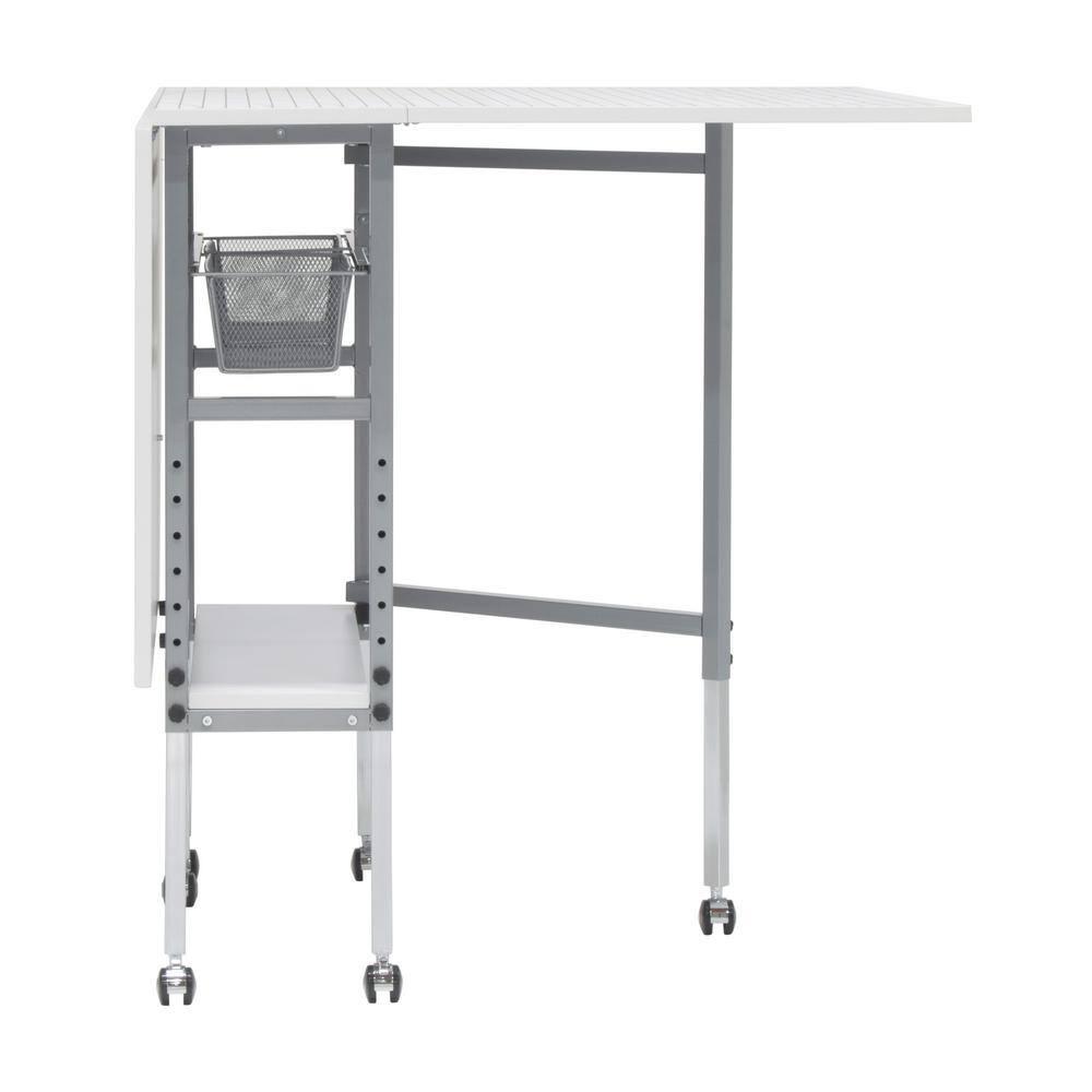 58.5'' x 36.75'' Foldable Sewing Table with Wheels