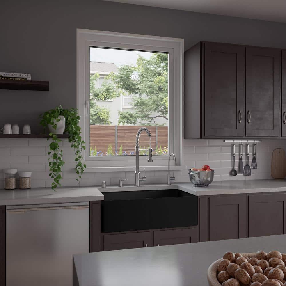 33'' L Farmhouse / Apron Single Bowl Fireclay Kitchen Sink