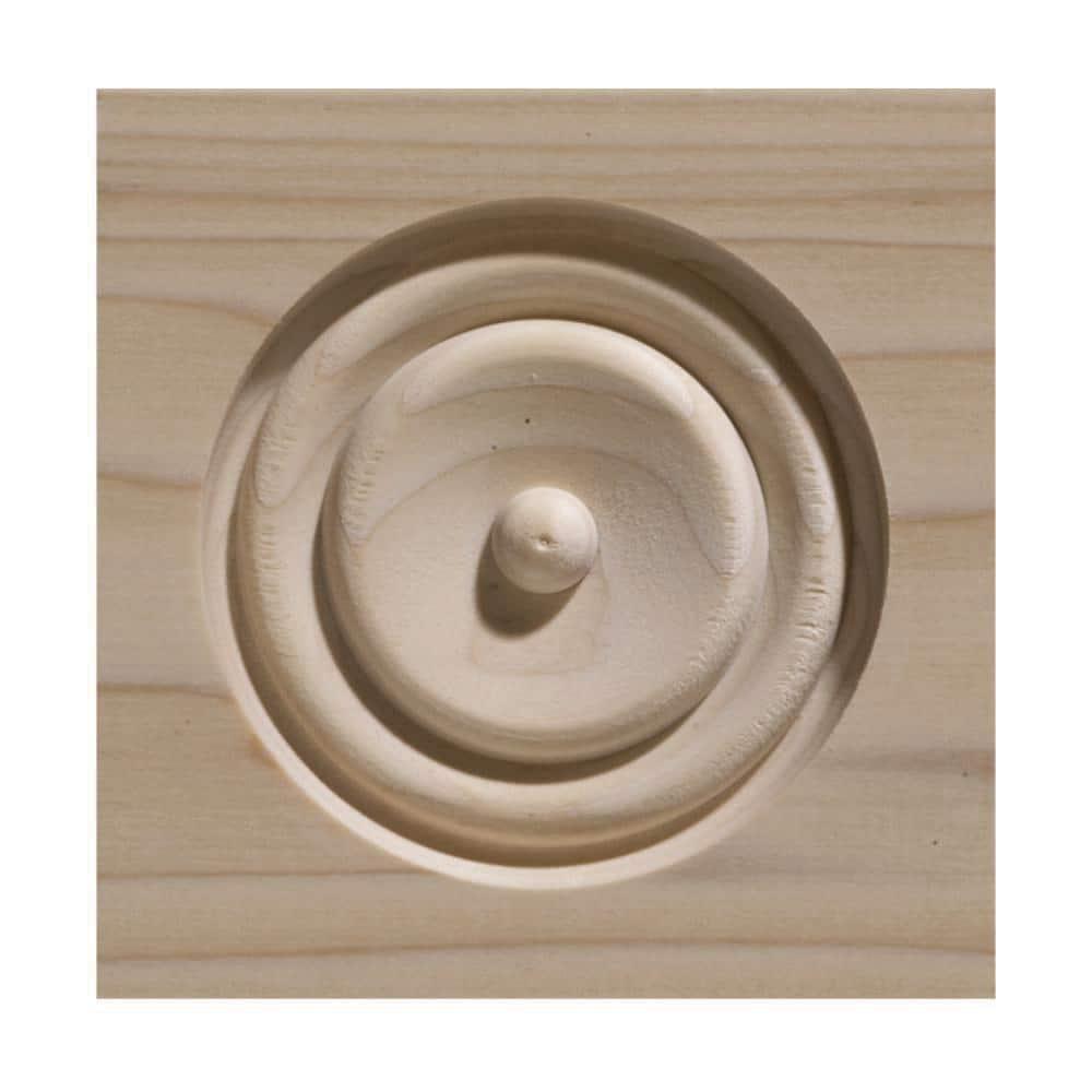 4.5'' H x 4.5'' W x 0.82'' D Wood Rosette Applique