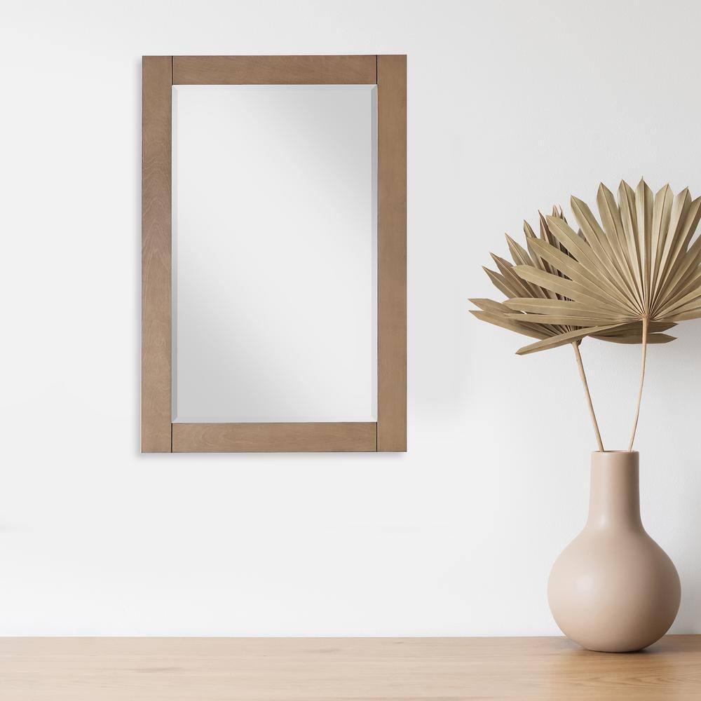 Ivy Wood Flat Wall Mirror
