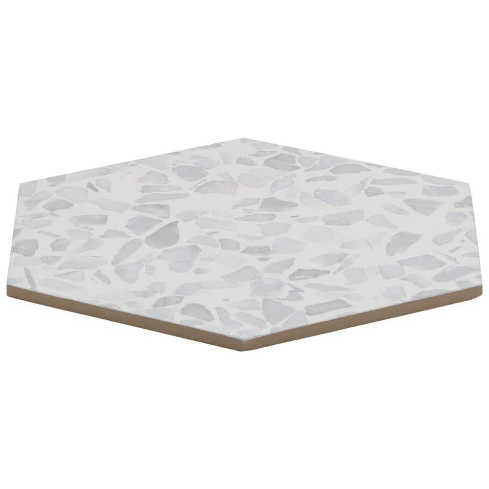 Jurassic Hex 9" Terrazzo Look Porcelain Floor & Wall Tile (8.07 Sq. Ft. / Case)