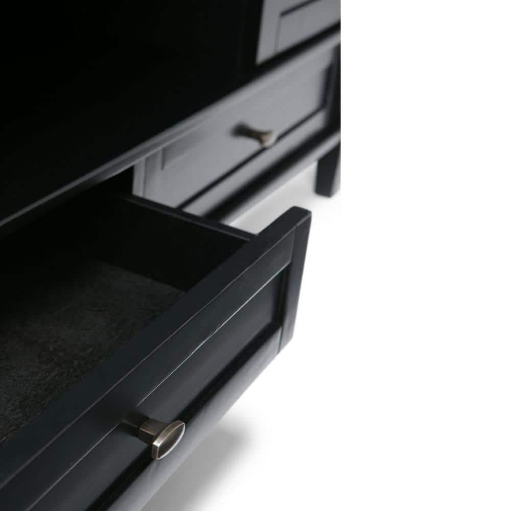 Simpli Home Warm Shaker 47"W Solid Wood TV Stand for TVs up to 55" with 2 Storage Cabinets and 2 Drawers
