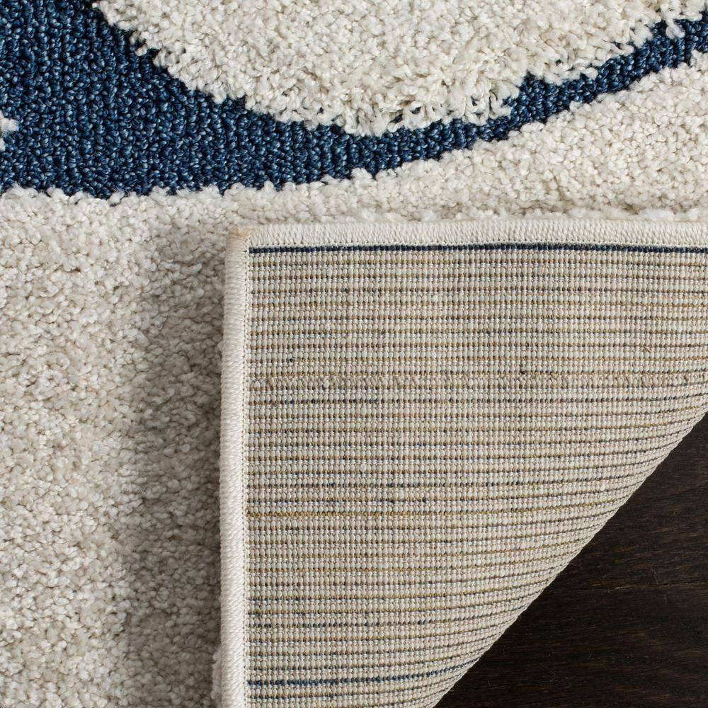 Florida Shag SG468 Power Loomed Indoor Accent Rug - Cream/Blue - 2'3"x4' - Safavieh.
