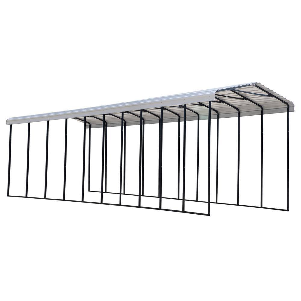 Arrow Carports Galvanized Steel Carport, RV Metal Carport Kit, 14' x 47' x 14', Eggshell