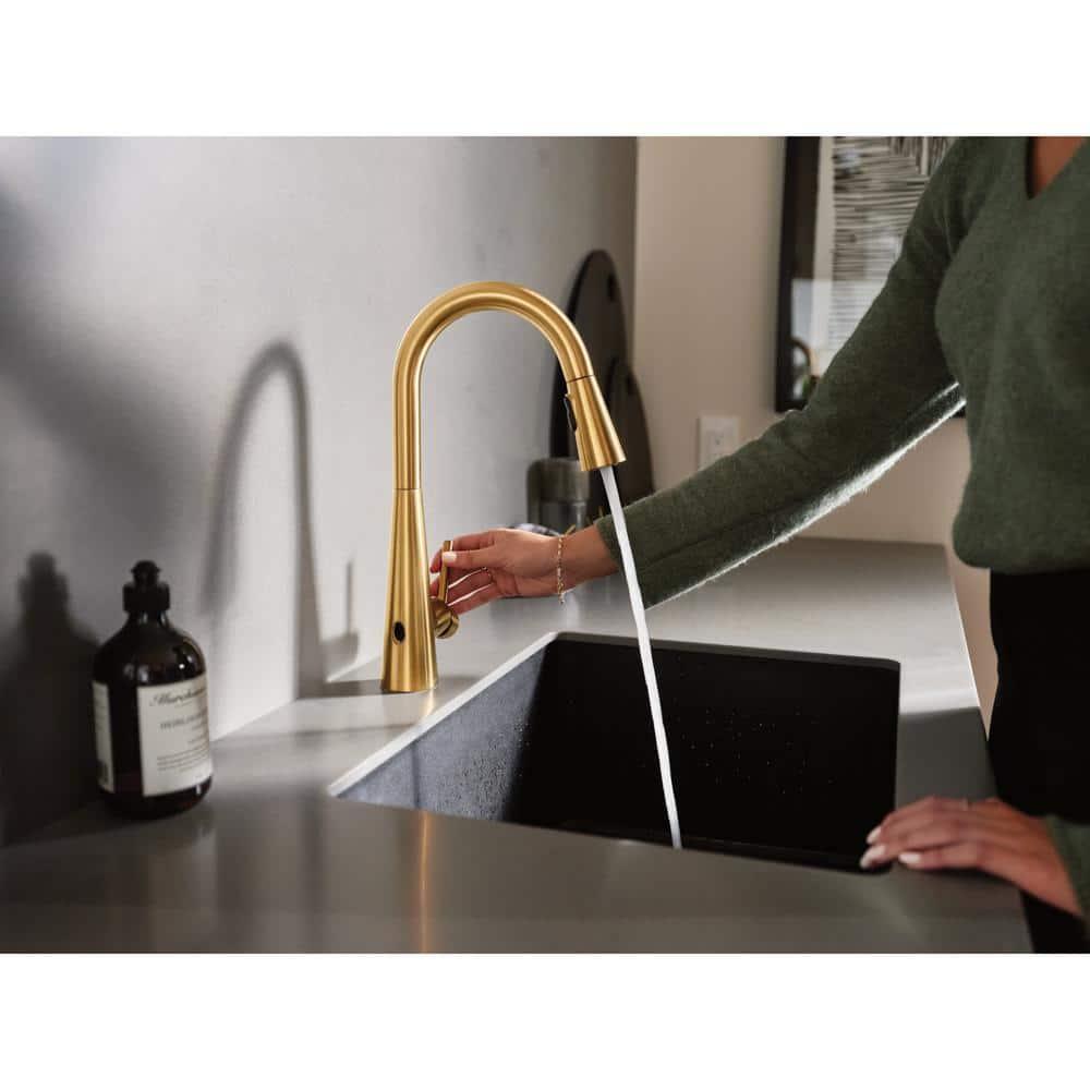 Moen Sleek MotionSense Wave Single Handle Pulldown Kitchen Faucet with Power Clean Technology