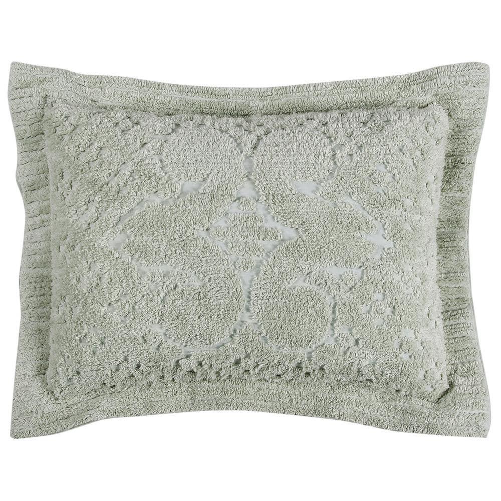 Ashton Collection Chenille Bedspread Set, 100% Cotton Machine Washable Bedding Set, Soft & Breathable Medallion Design Coverlet with Sham, Luxurious All Season Comfort