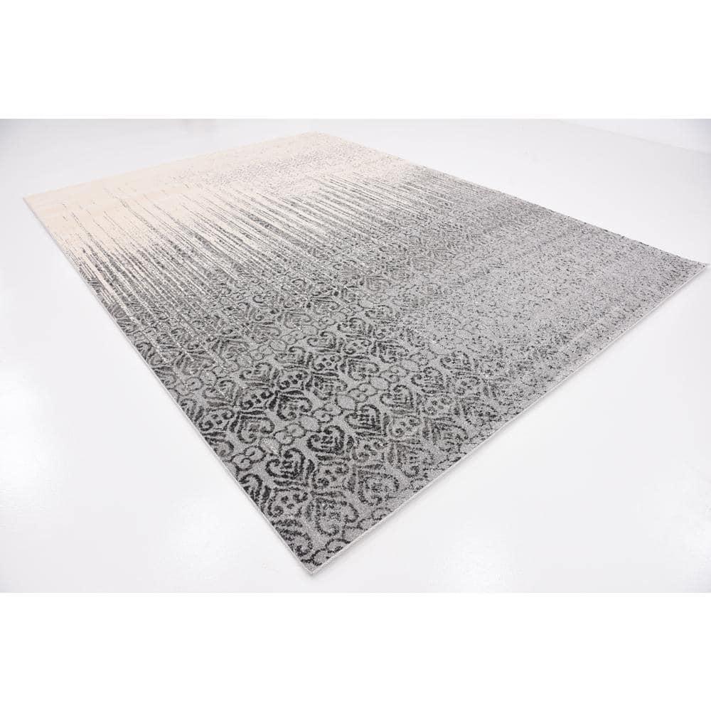 Unique Loom Del Mar Collection Area Rug - Jennifer (8'  x 11' Rectangle Gray/Black)