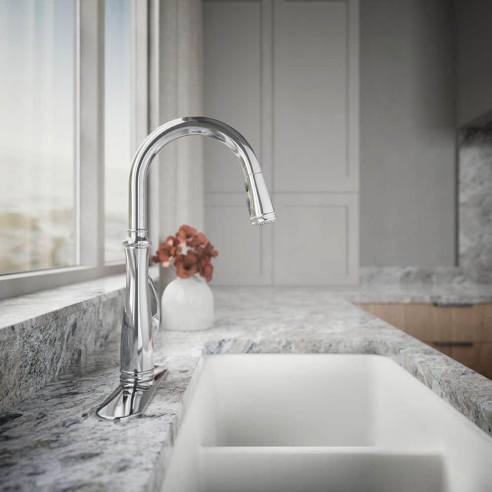 Bellera™ Pull Down Single Handle Kitchen Faucet with Handle and Supply Lines