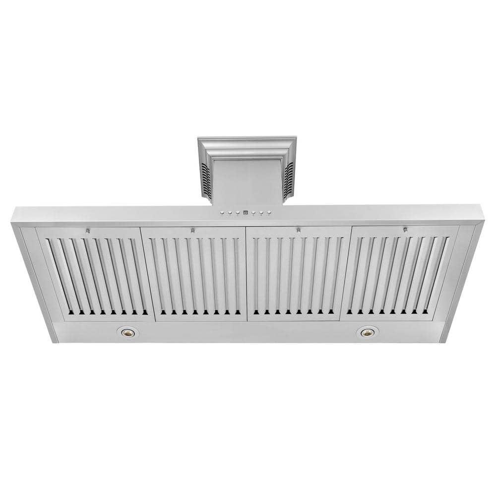 ZLINE 42 in. ZLINE CrownSound™Ducted Vent Wall Mount Range Hood in Stainless Steel W/ Bluetooth Speakers (KL3CRN-BT-42) KL3CRN-BT-42