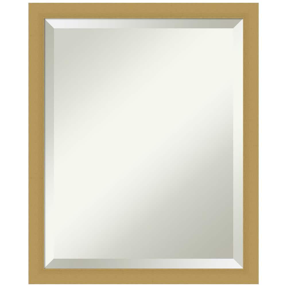 Amanti Art Grace Brushed Gold Narrow Framed Wall Mirror - 18 x 22 in