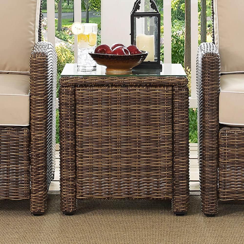 Bradenton Outdoor Wicker Rectangular Side Table - Crosley