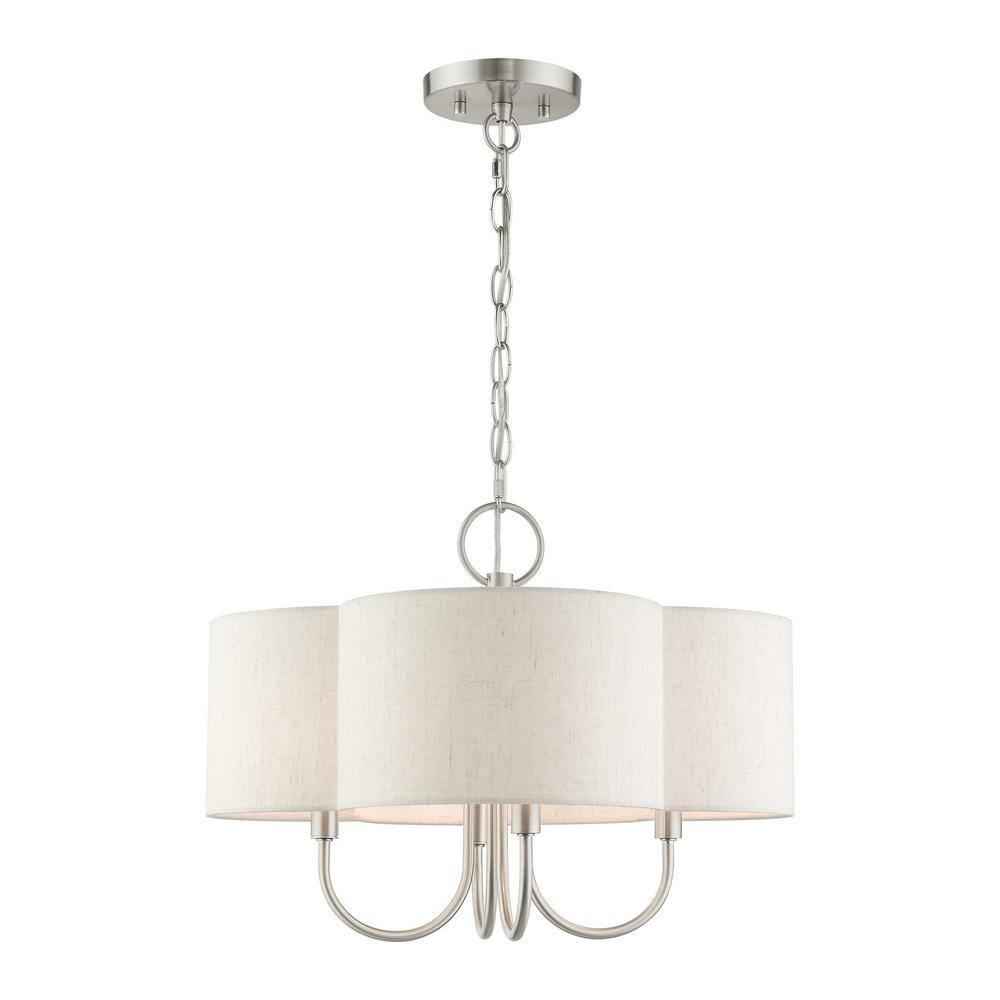 Livex Lighting Solstice 4 - Light Chandelier in  Brushed Nickel
