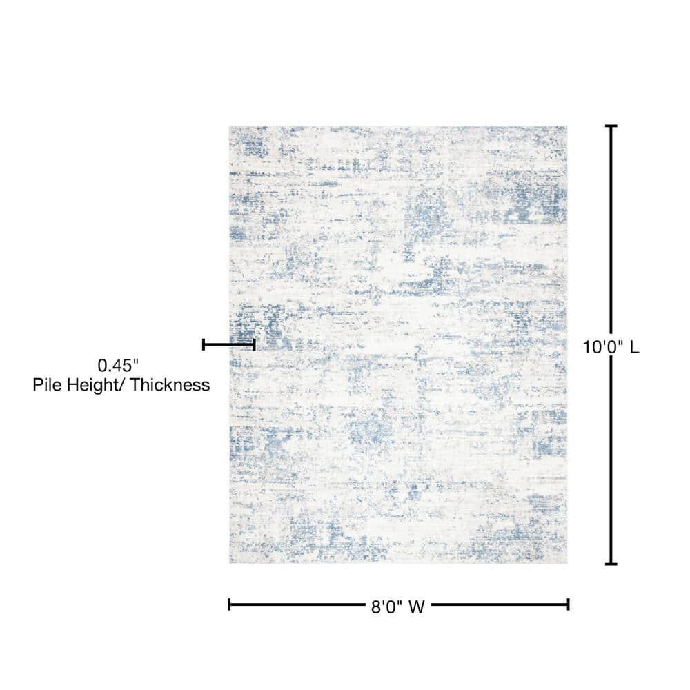 Amelia ALA700 Power Loomed Area Rug - Ivory/Blue - 8'x10' - Safavieh.