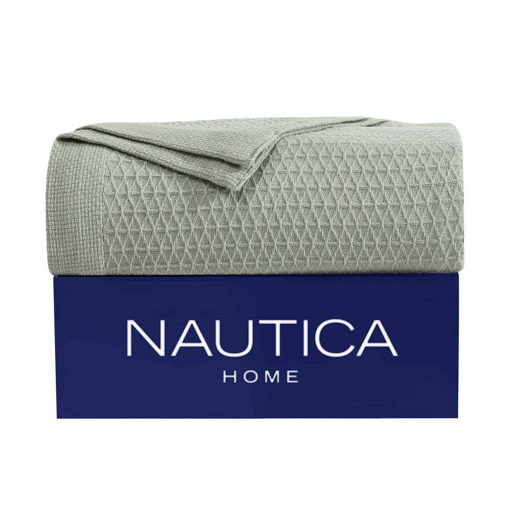 Nautica Nautica Baird Solid Cotton Reversible Blanket