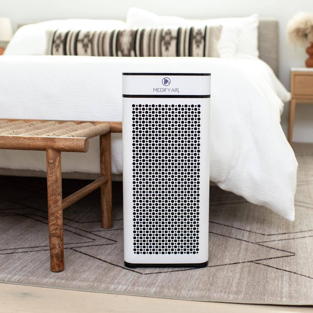 White Ionic HEPA Filter Air Purifier with Odor Absorbing