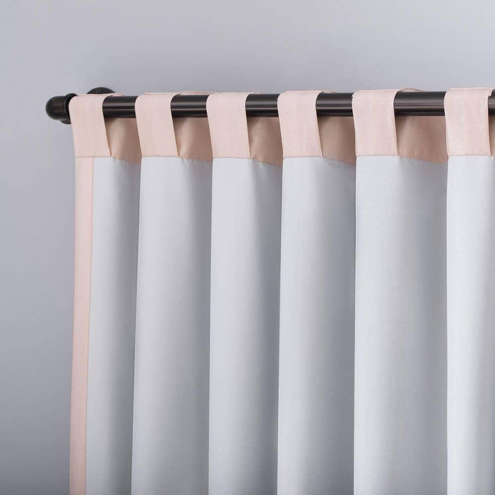 Sun Zero Sun Zero Evelina Faux Dupioni Silk Thermal Extreme 100% Blackout Back Tab Window Valance