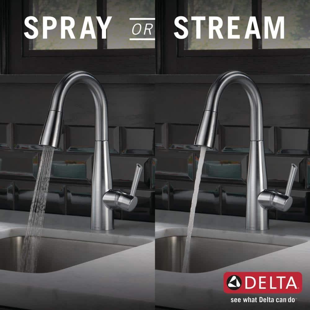 Essa Pull Down Sprayer Bar Faucet, Single Handle Prep Sink Faucet