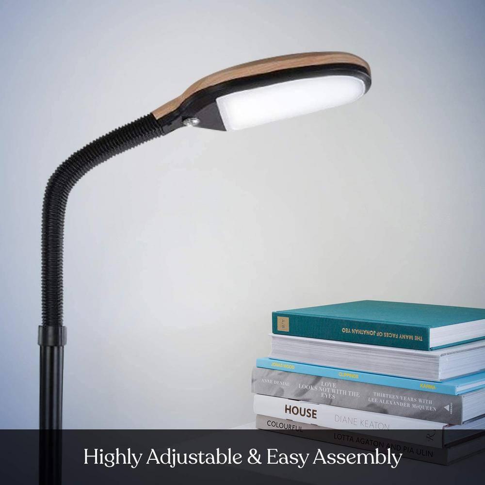 Brightech Litespan 53 in. Industrial Dimmable LED Floor Lamp with Height Adjustable Gooseneck Head
