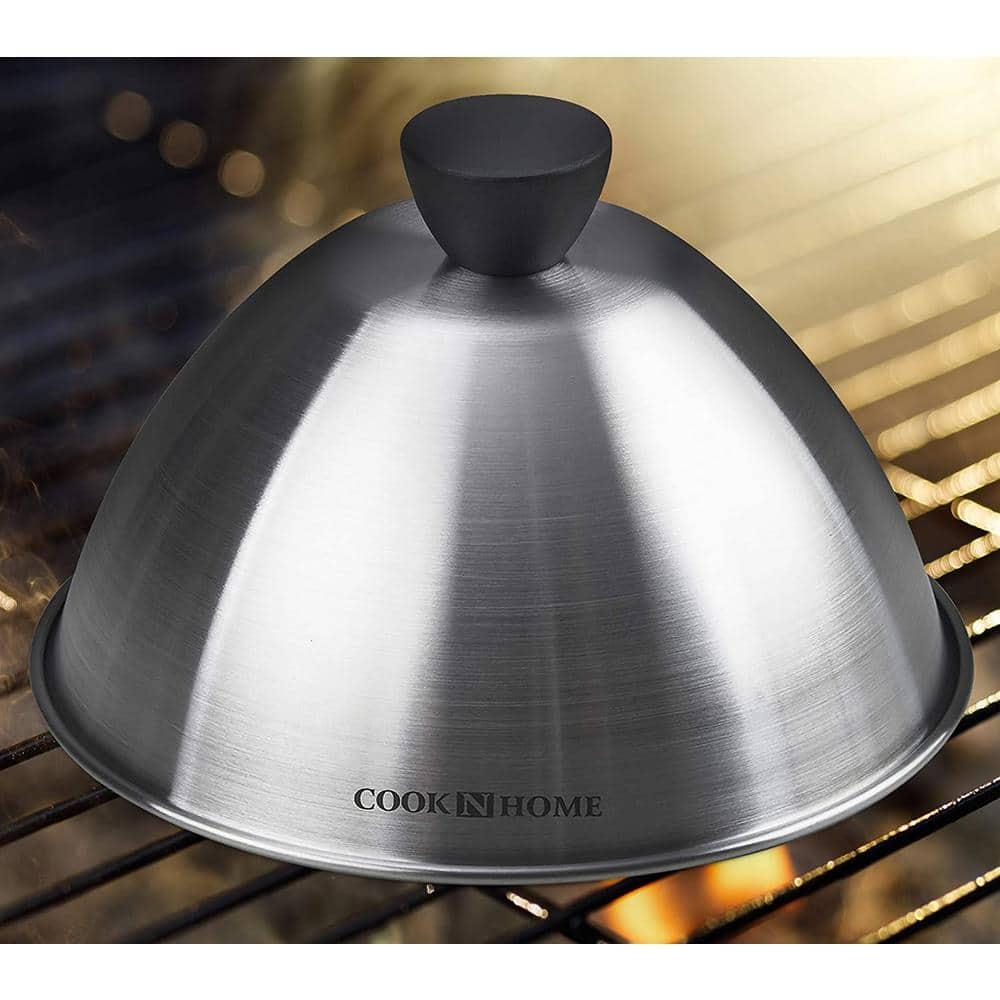 Cook N Home Cook N Home 6 in. 2 Pieces Stainless Steel Lid (Set of 2)